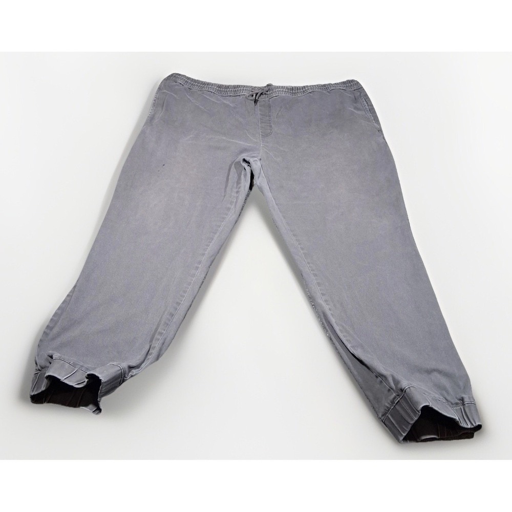 Original Use Mens XXL Gray Jogger Pants Elastic Waist Drawstring Cotton Blend‎